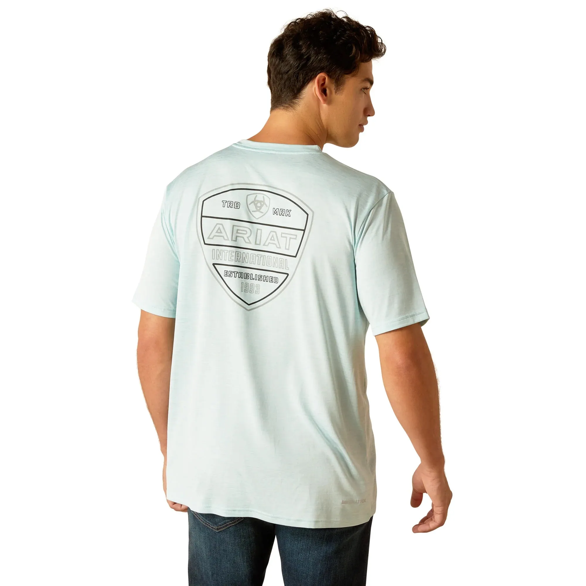 Ariat Mens Charger Crestline SS Tee Aqua