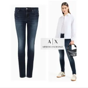Armani Exchange Super Skinny High-waisted Blue Jeans