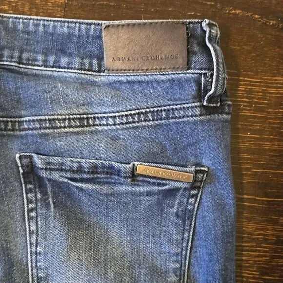 Armani Exchange Super Skinny High-waisted Blue Jeans