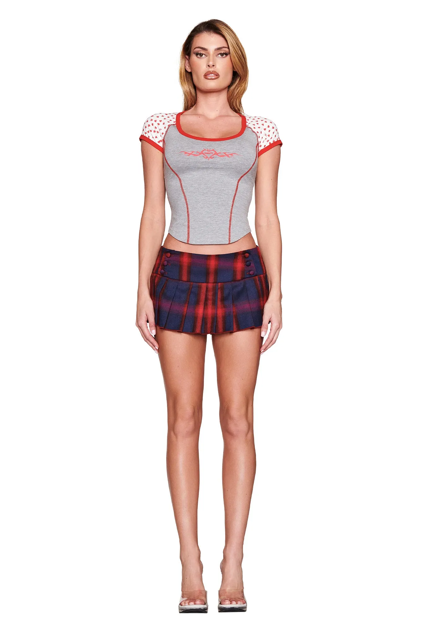 ASHTIN TOP - GREY : HEATHER GREY