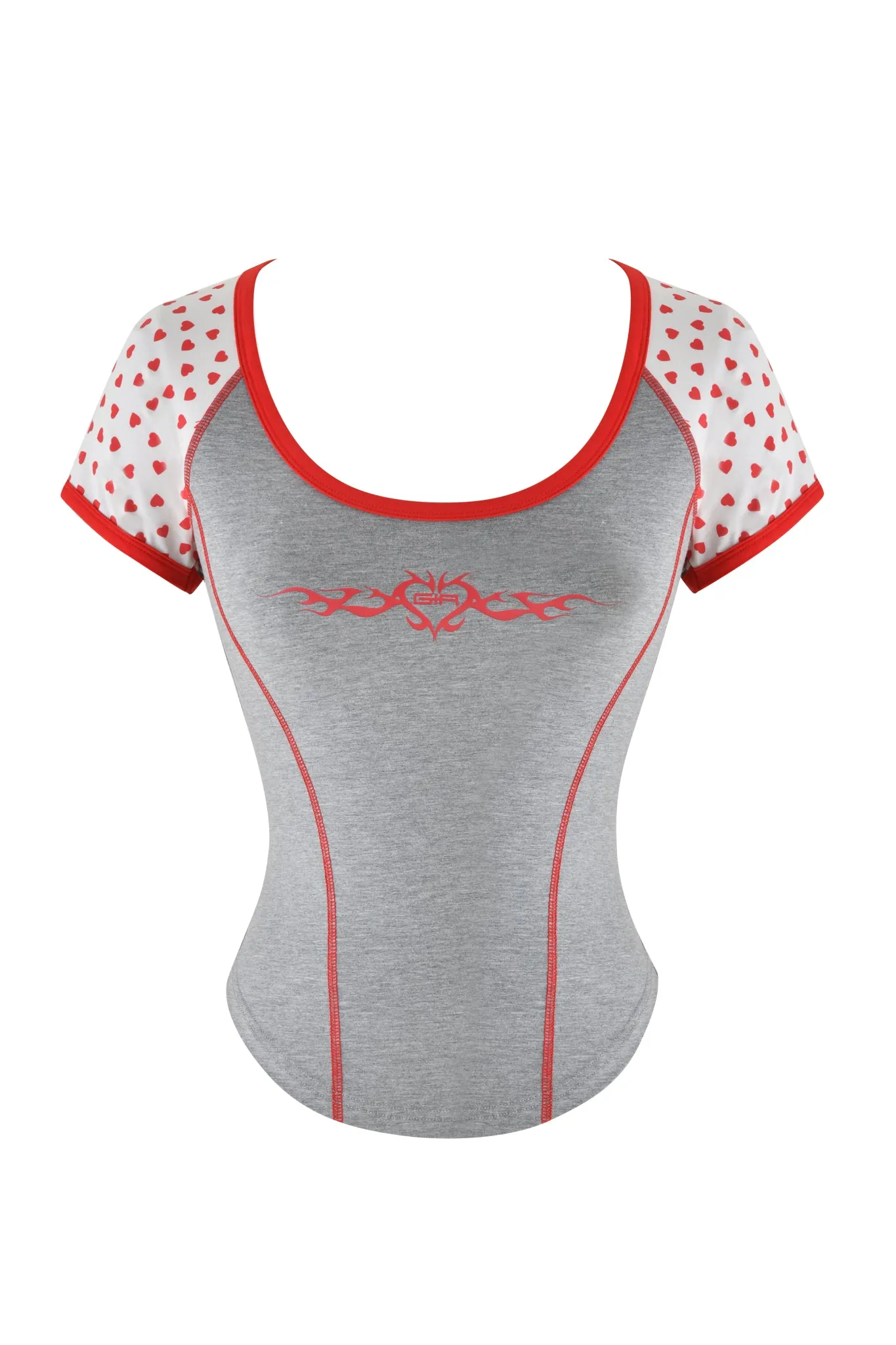 ASHTIN TOP - GREY : HEATHER GREY