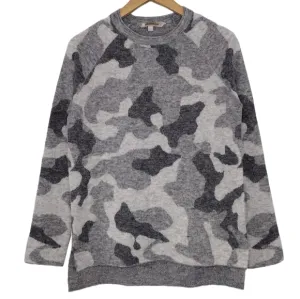 Athleta Camo Undercover Alpaca Merino Wool Women's Pullover Crew-Neck Sweater
