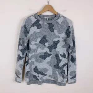Athleta Gray Undercover Camo Pullover Sweater