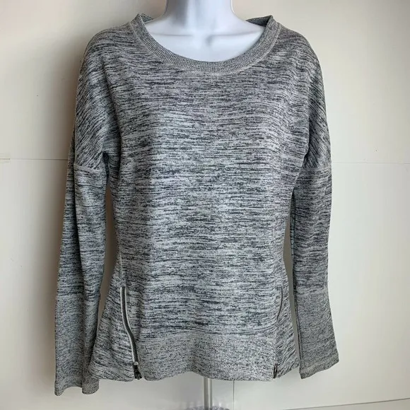 athleta womens gray long sleeve sweater