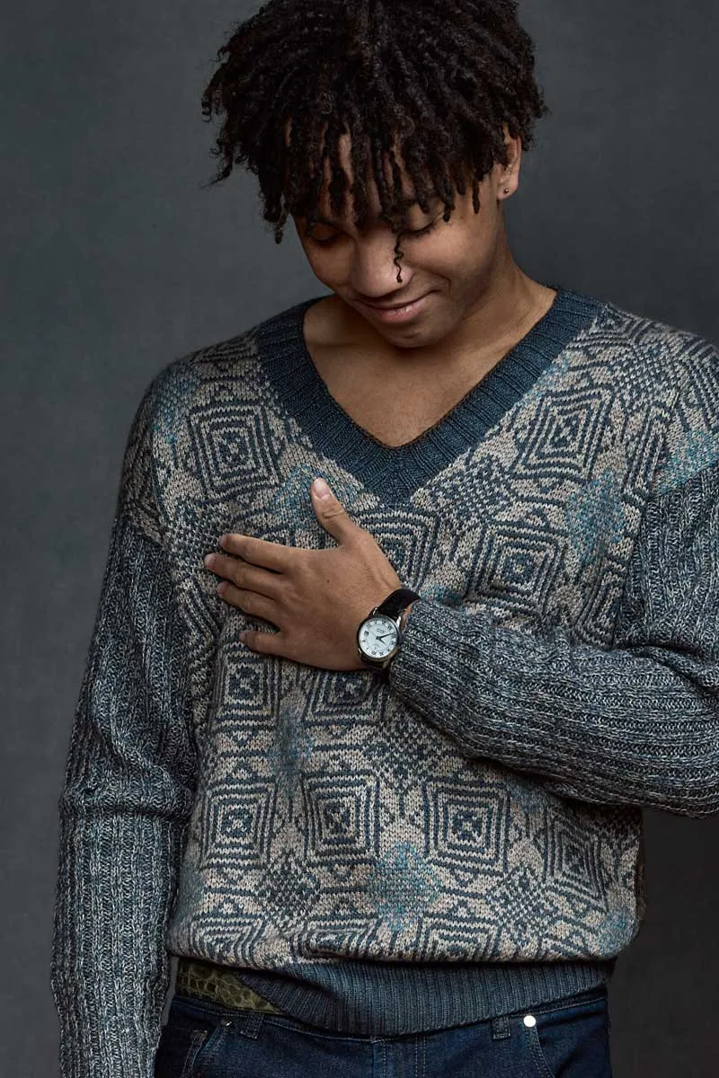 Ayra Man Pullover Bison, Merino & Silk