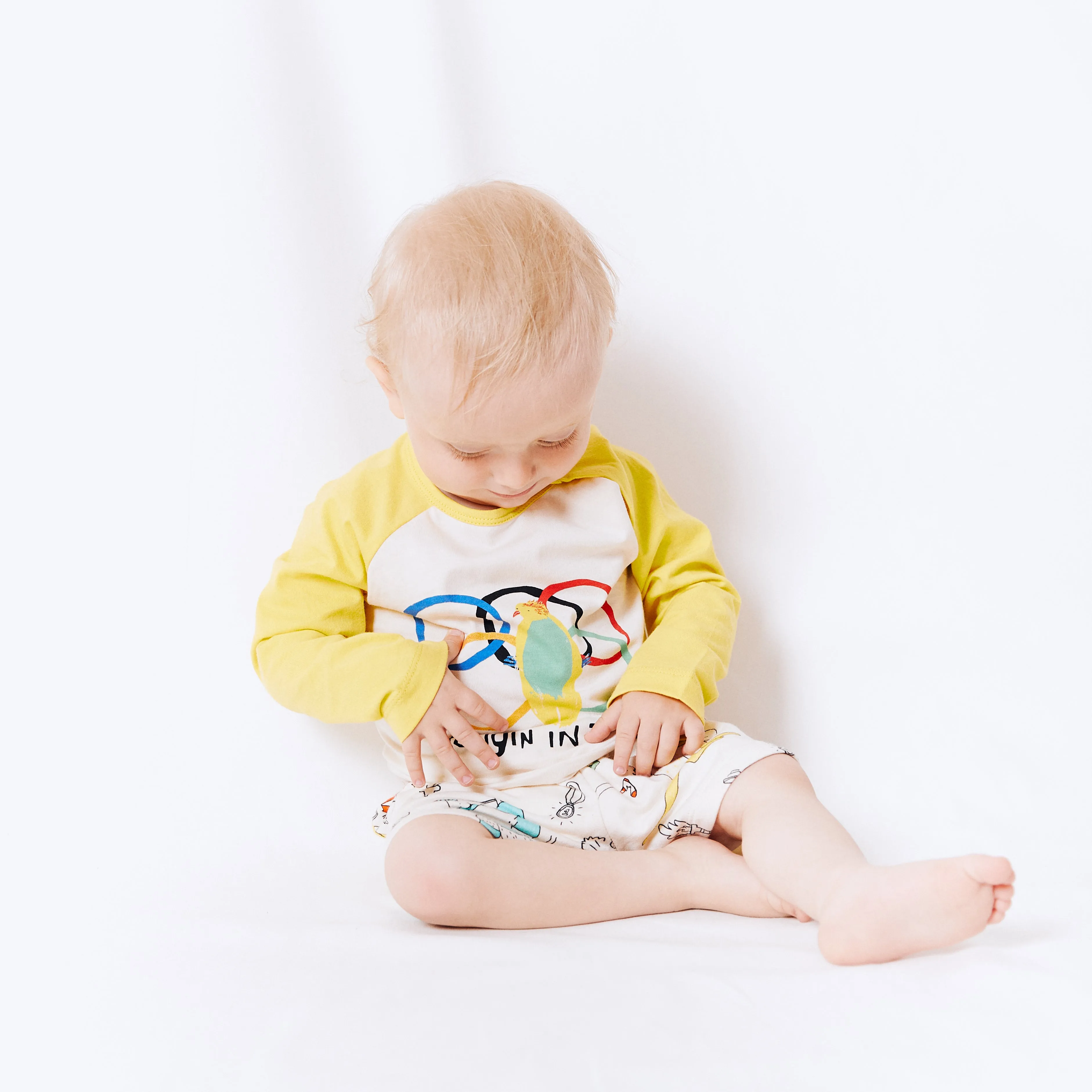 Baby Baseball Tee // yellow // 3-6m // LAST ONE