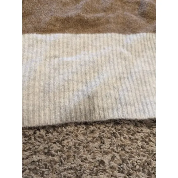 Banana Republic merino wool Sweater New Brown Gray Stripe Womens Size M