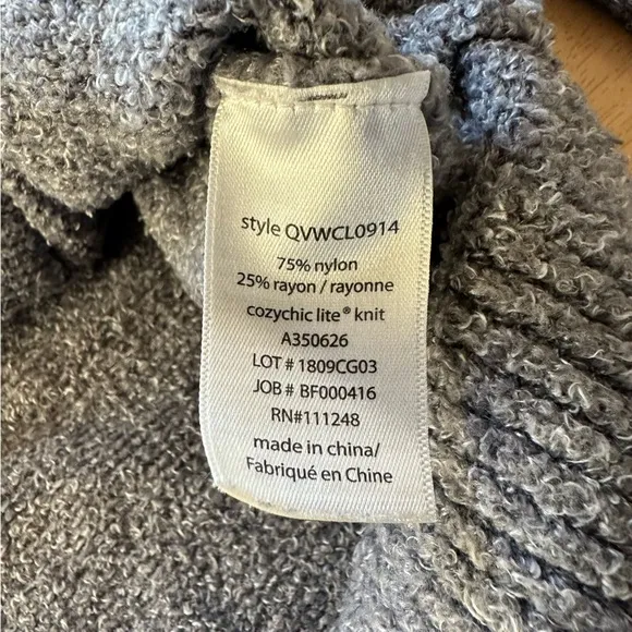 Barefoot Dreams Cozychic Lite Crewneck Sweatshirt Pullover Front Pocket A350626