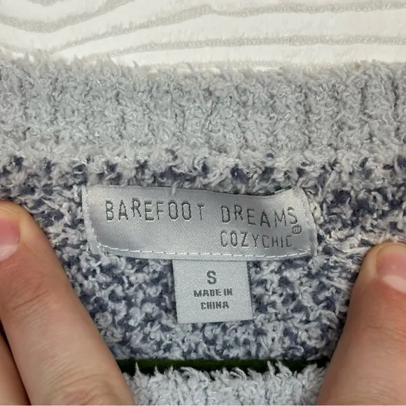 Barefoot Dreams Cozychic Seaside Crew Neck Pullover Sweater Size Small