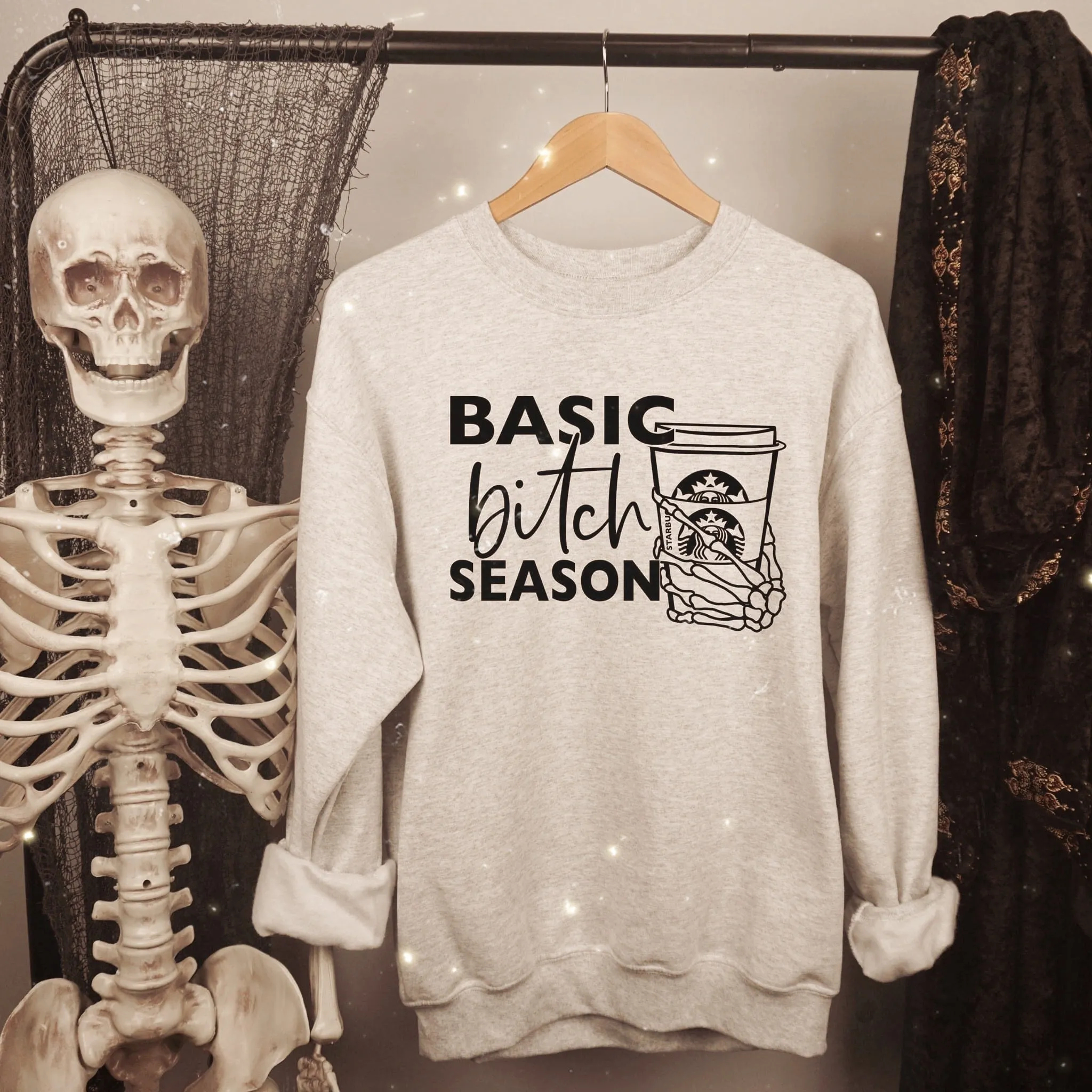 Basic Bitch Season Grey Fleece Pullover