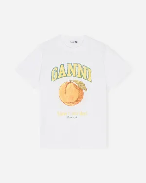 Basic Jersey Peach Relaxed T-shirt - Bright White