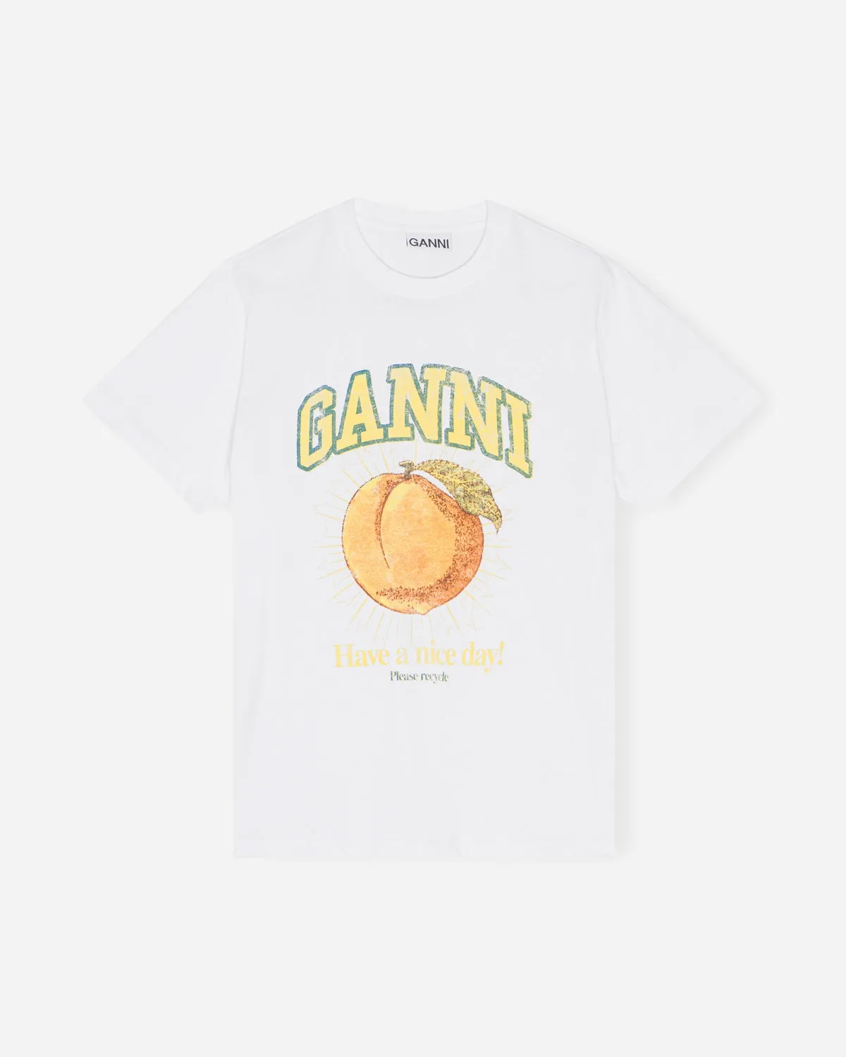 Basic Jersey Peach Relaxed T-shirt - Bright White