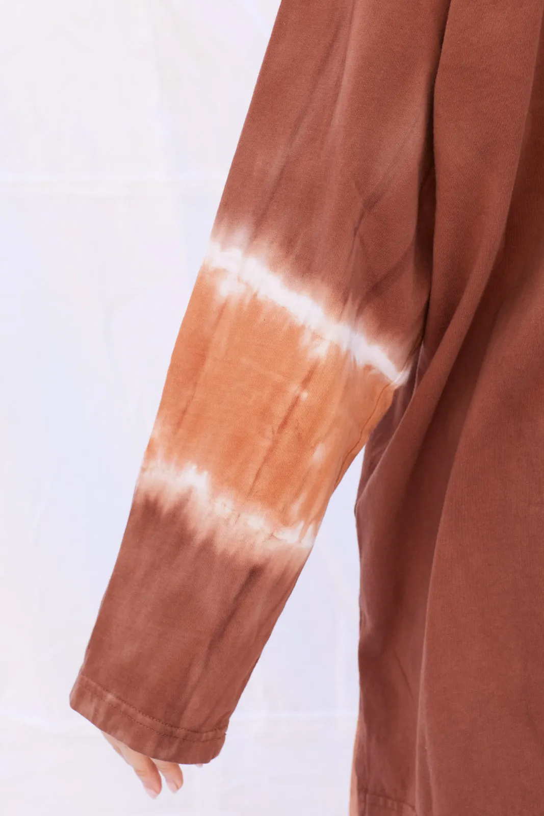 Basic T Deep Dye Sleeve Cocoa Brown