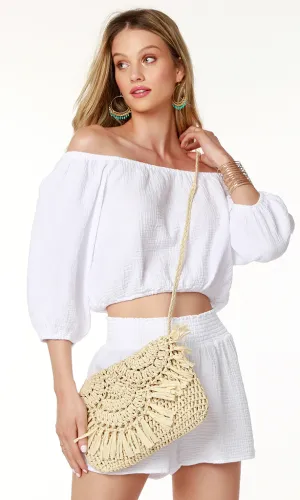 Beach Gauze Off Shoulder Top