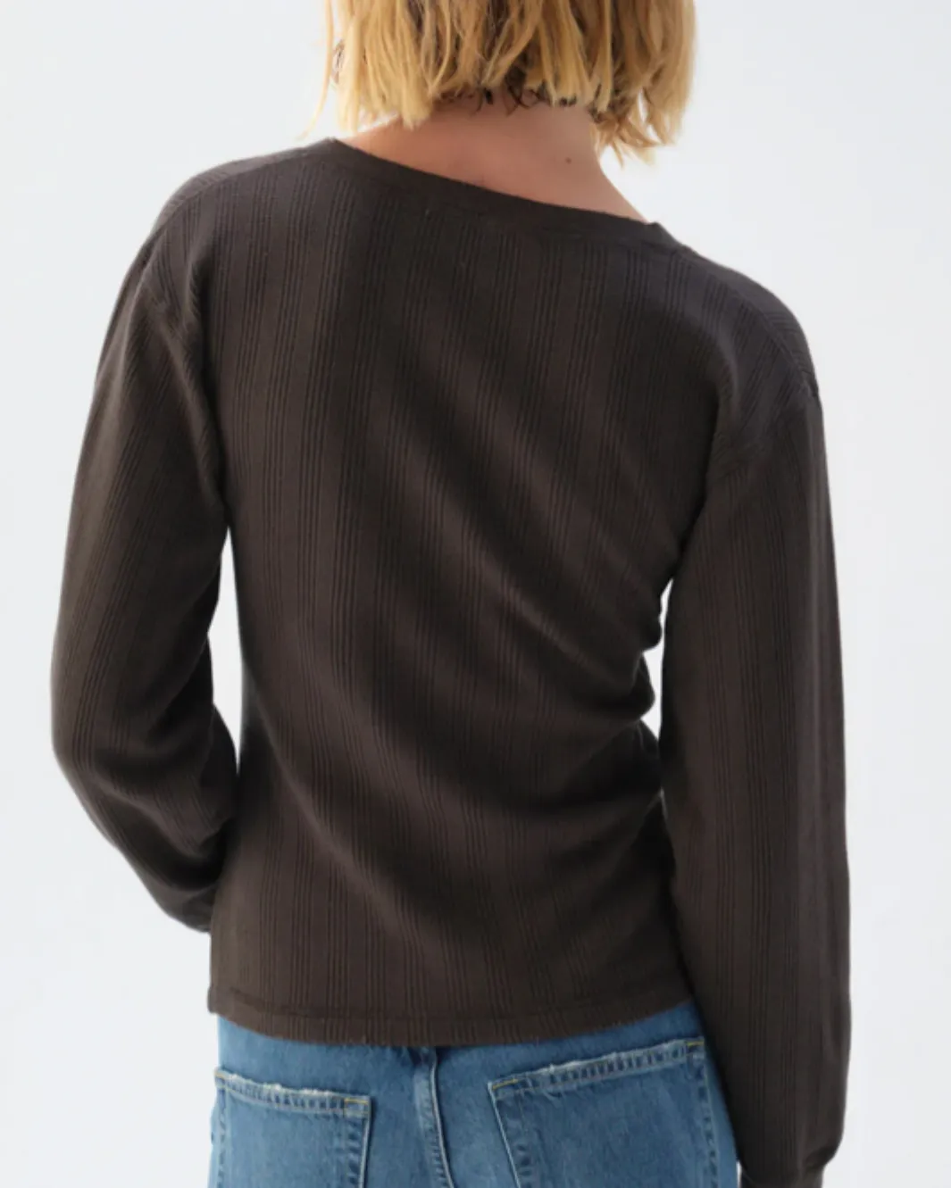 BEAU WAFFLE KNIT IN VINTAGE BLACK