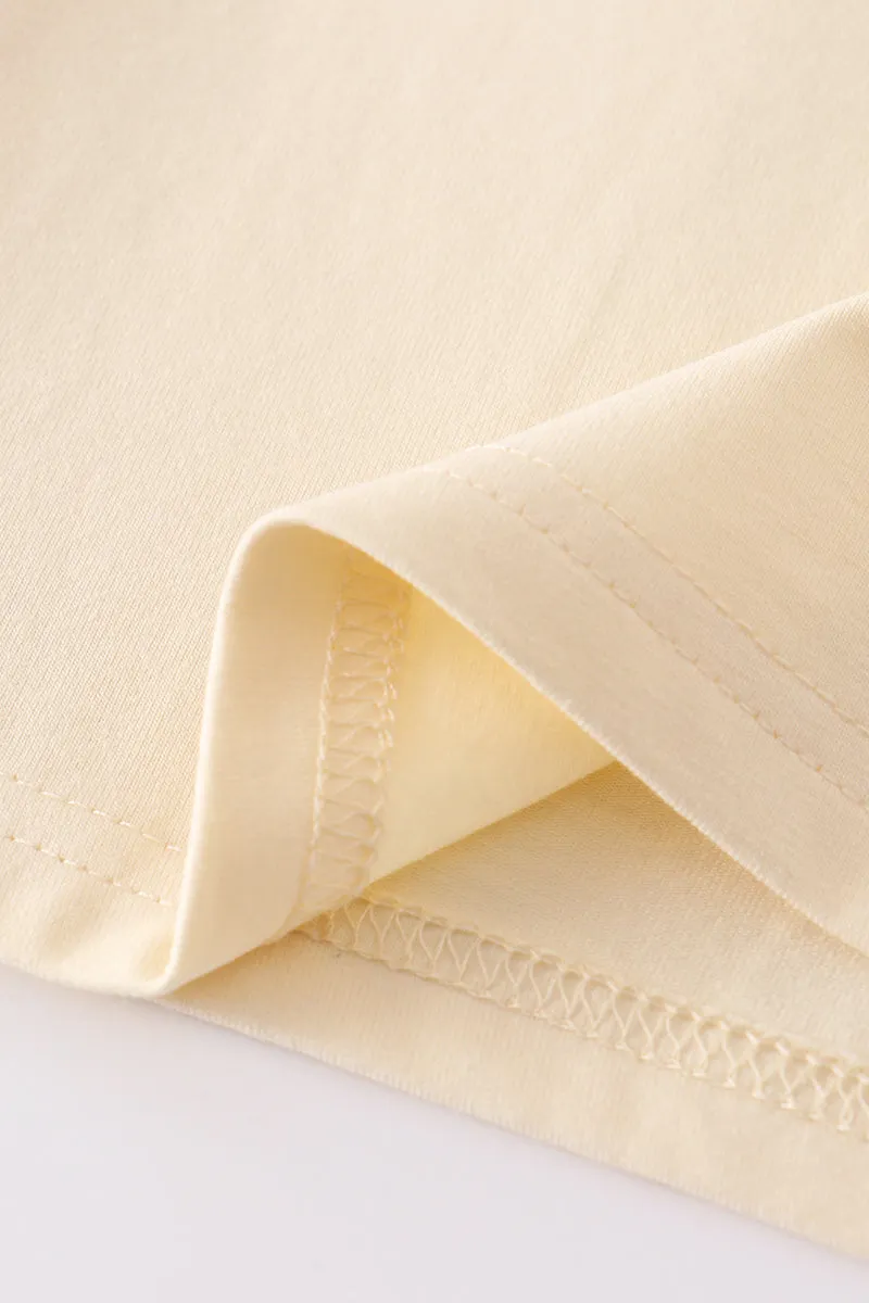 Beige Blank Basic T-shirt Adult Kids And Baby Bubble