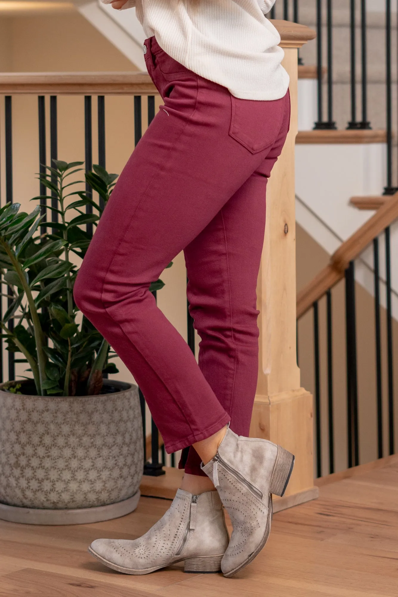Belinda Mid Rise Skinny Straight Leg