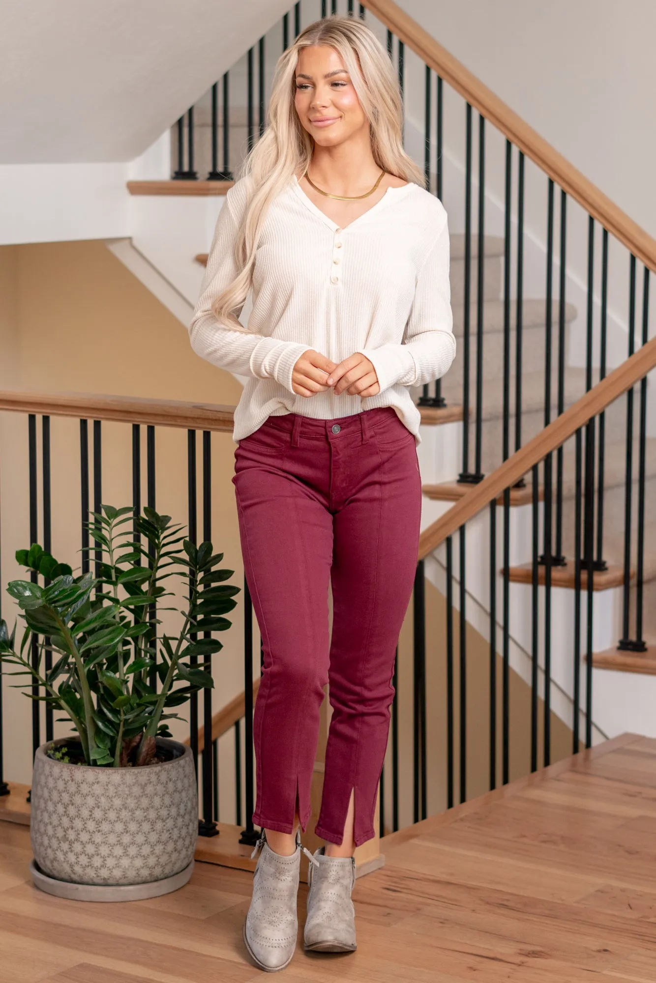 Belinda Mid Rise Skinny Straight Leg