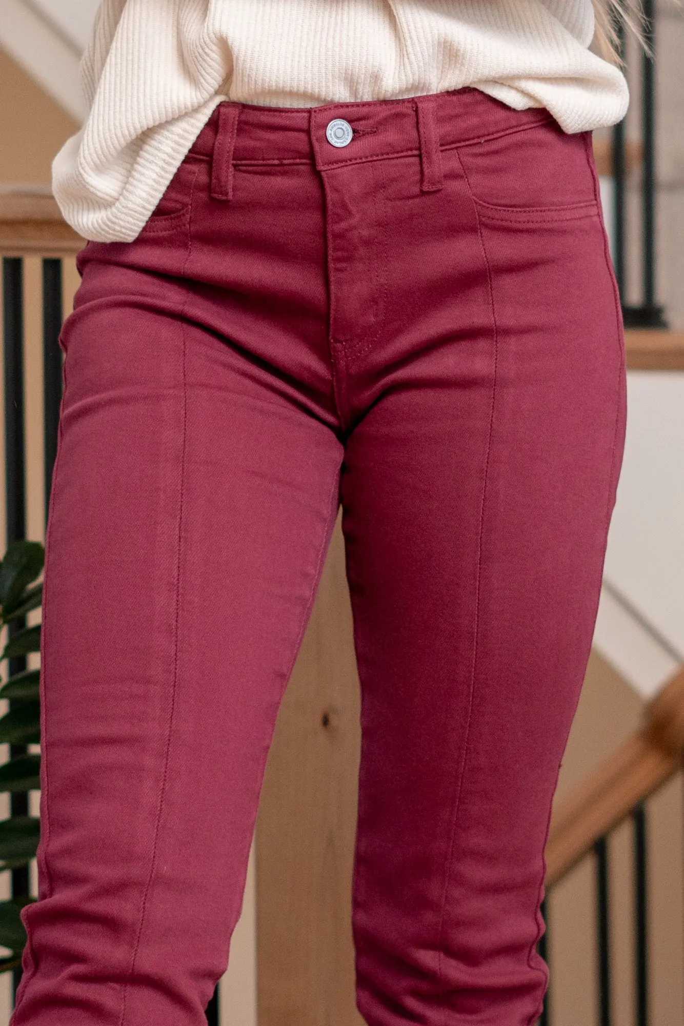 Belinda Mid Rise Skinny Straight Leg