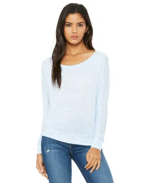 Bella Canvas Ladies Long Sleeve Off The Shoulder Top | Blue Marble