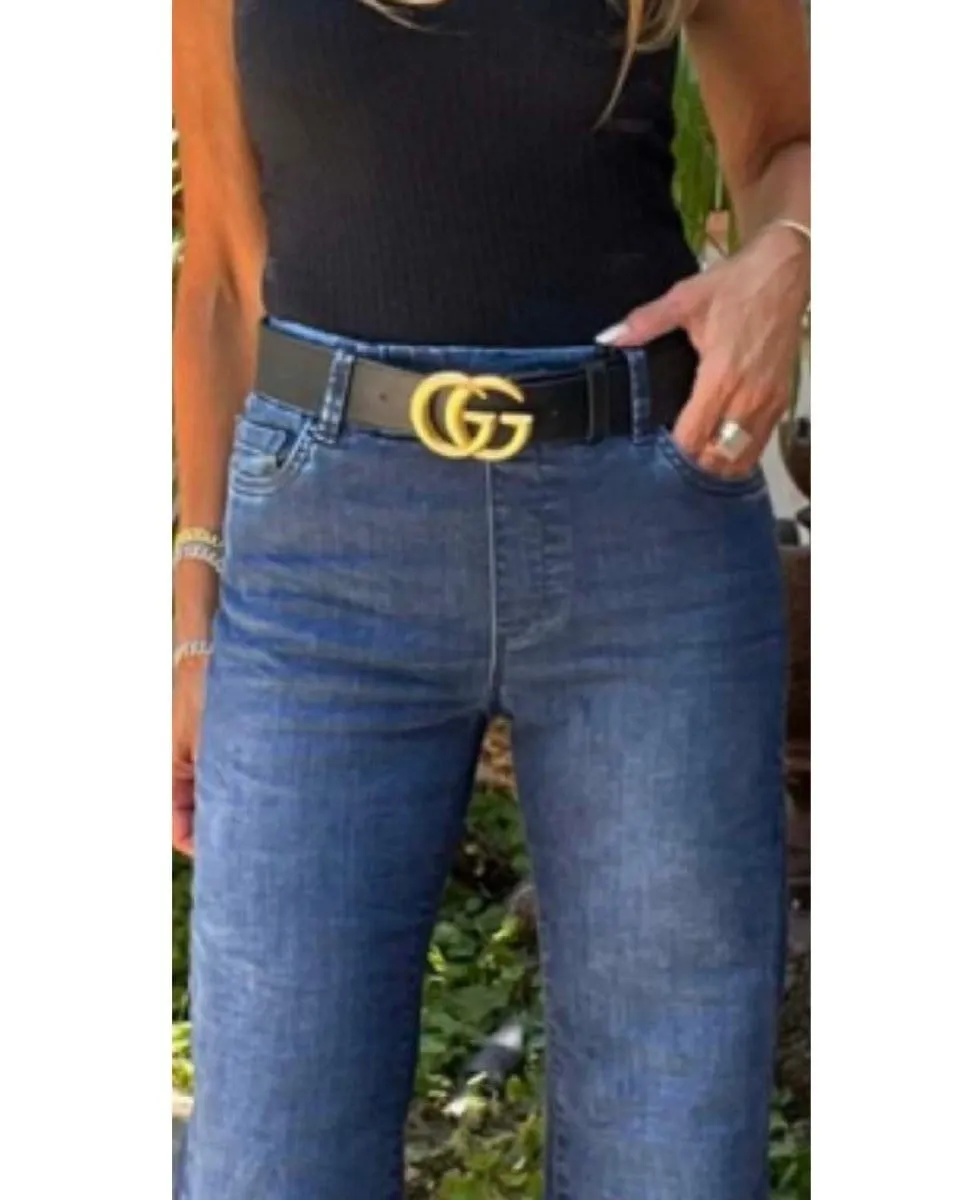 Bevy Flog Amanda Trouser in Blue Wash