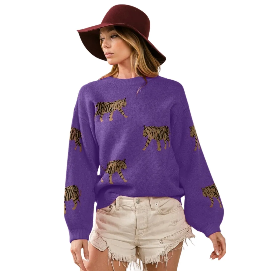 BiBi Pink Tiger Pattern Sweater IP5685G