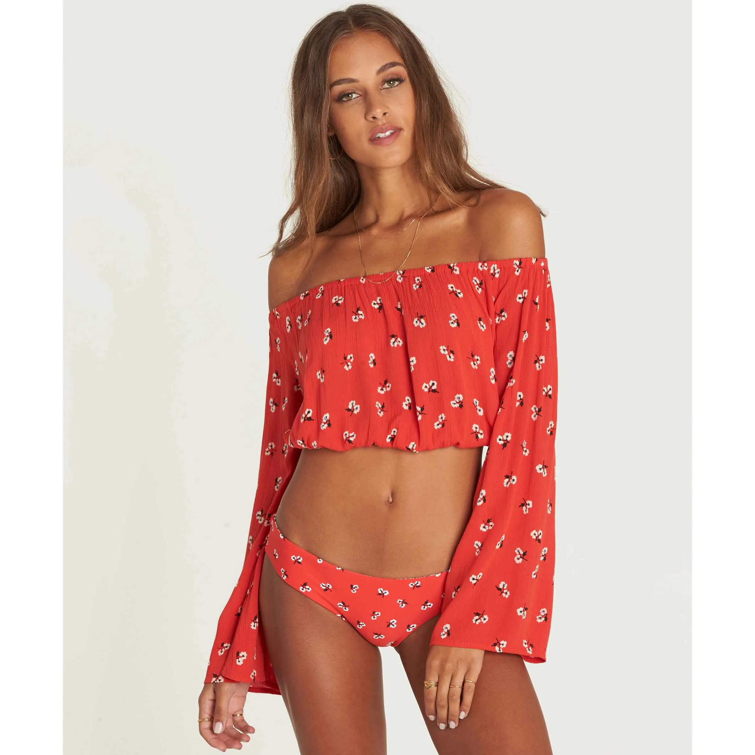 Billabong Women's My Day Crop Top | Chili Pepper