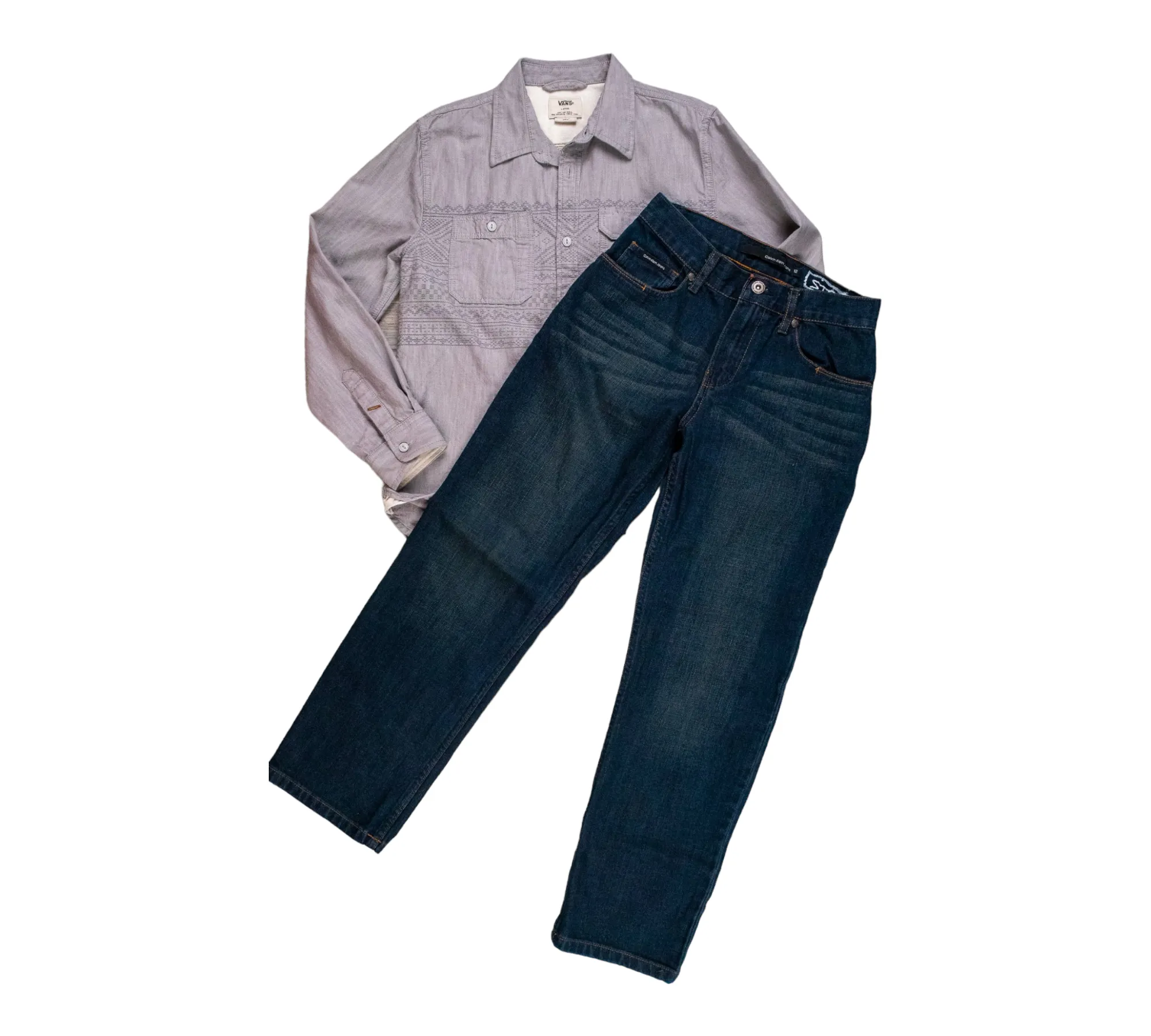 BOY SIZE 12 YEARS - VAN'S / CALVIN KLEIN, 2 Piece Mix N Match Outfit EUC B24