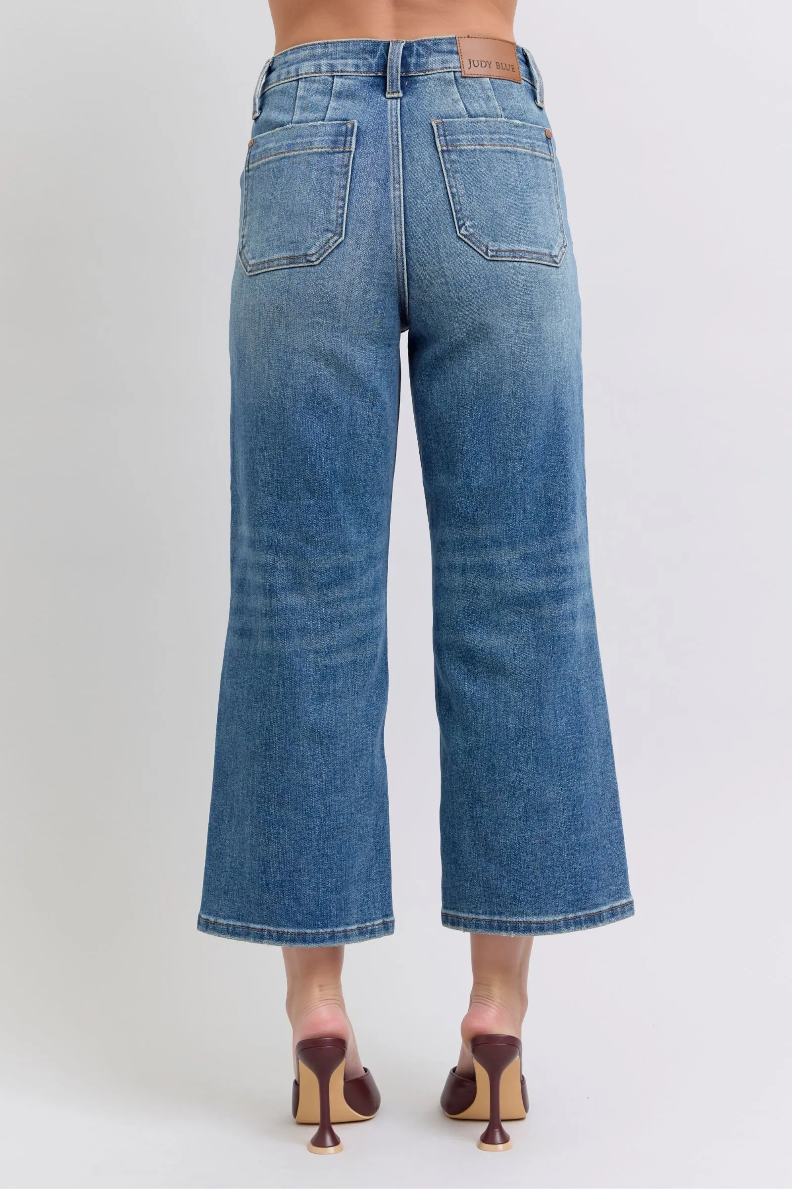 Braylee High-Waisted Utility Pockets Crop Wide