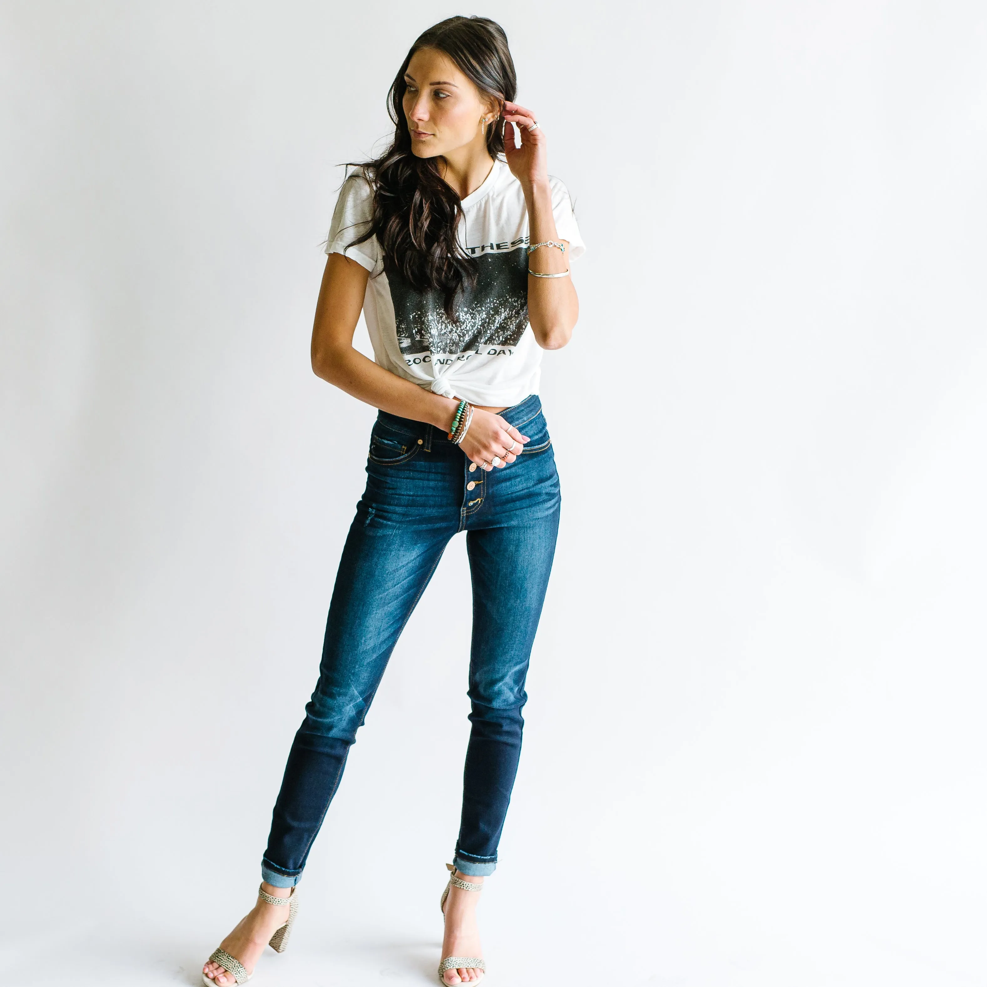 Break Free High Rise Button Fly Skinny