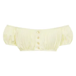 Buttercream Rib Bandita Bikini Top
