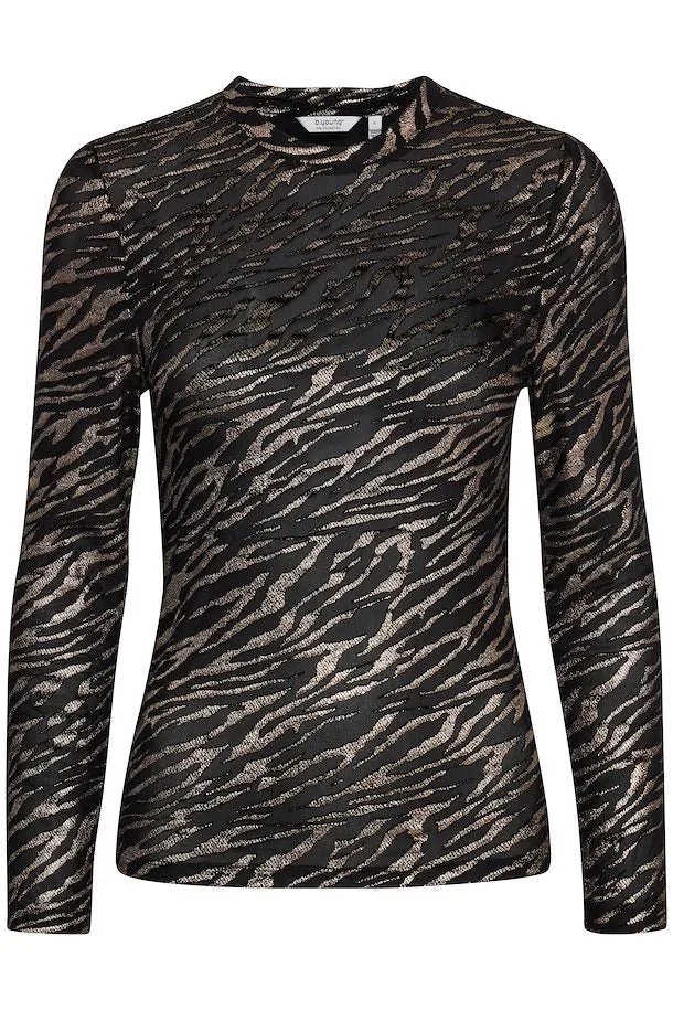 b.young black and gold long sleeve tee