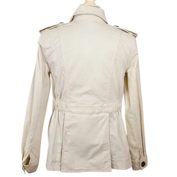 CAbi Kenya Utility Jacket in Bone White Size Small