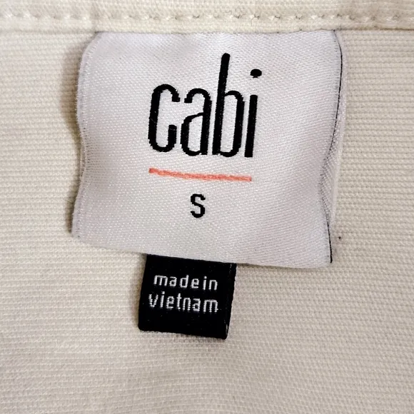 CAbi Kenya Utility Jacket in Bone White Size Small