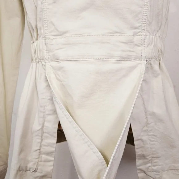 CAbi Kenya Utility Jacket in Bone White Size Small