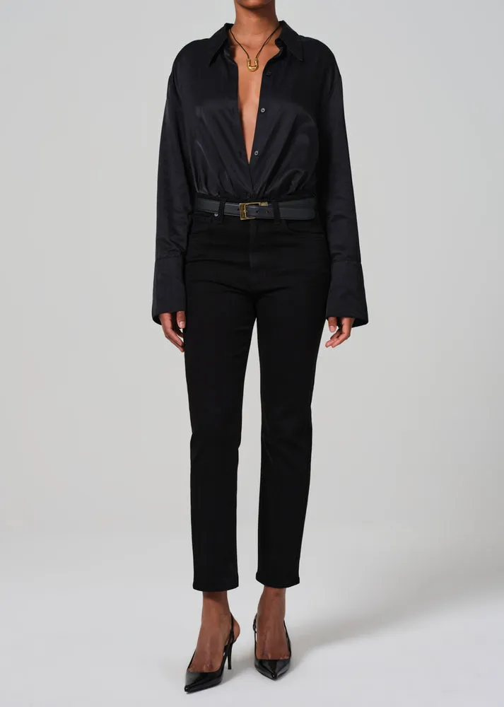 Caia Straight Leg Jean in Plush Black