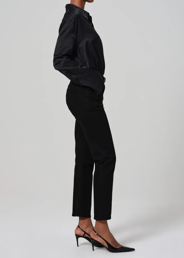 Caia Straight Leg Jean in Plush Black