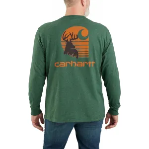 Carhartt Men's Loose Fit Heavyweight LS Pocket Deer Graphic T-Shirt