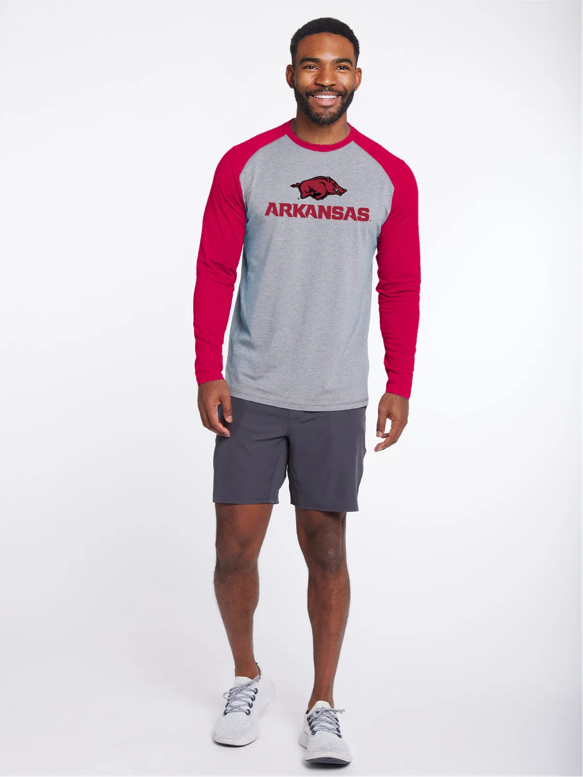 Carrollton Blocked Long Sleeve Fitness T-Shirt - Arkansas
