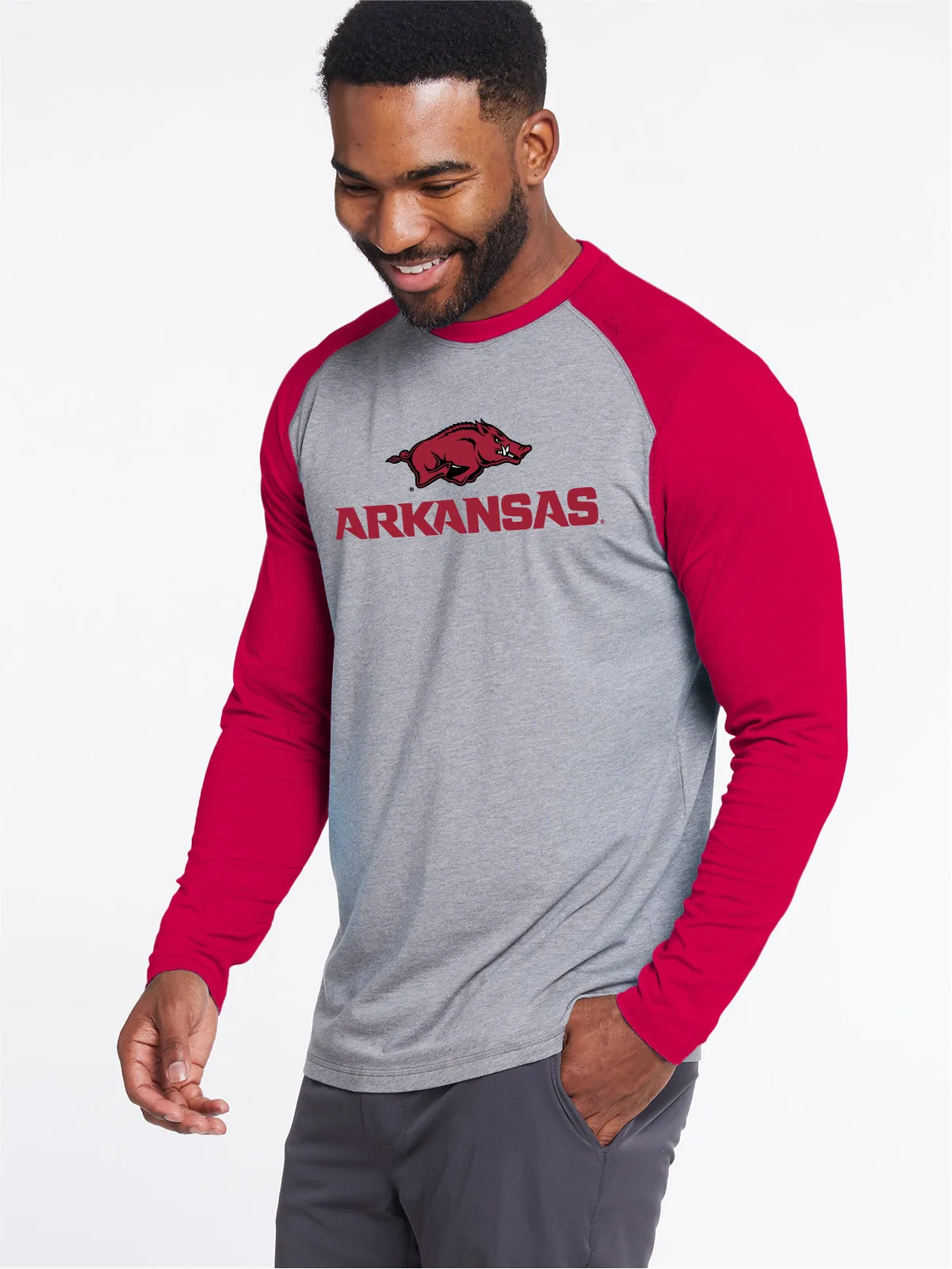 Carrollton Blocked Long Sleeve Fitness T-Shirt - Arkansas