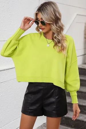 Catalina Pullover Sweater- 6 Colors (Lime, Black, White, Blue, Red Orange, Beige)