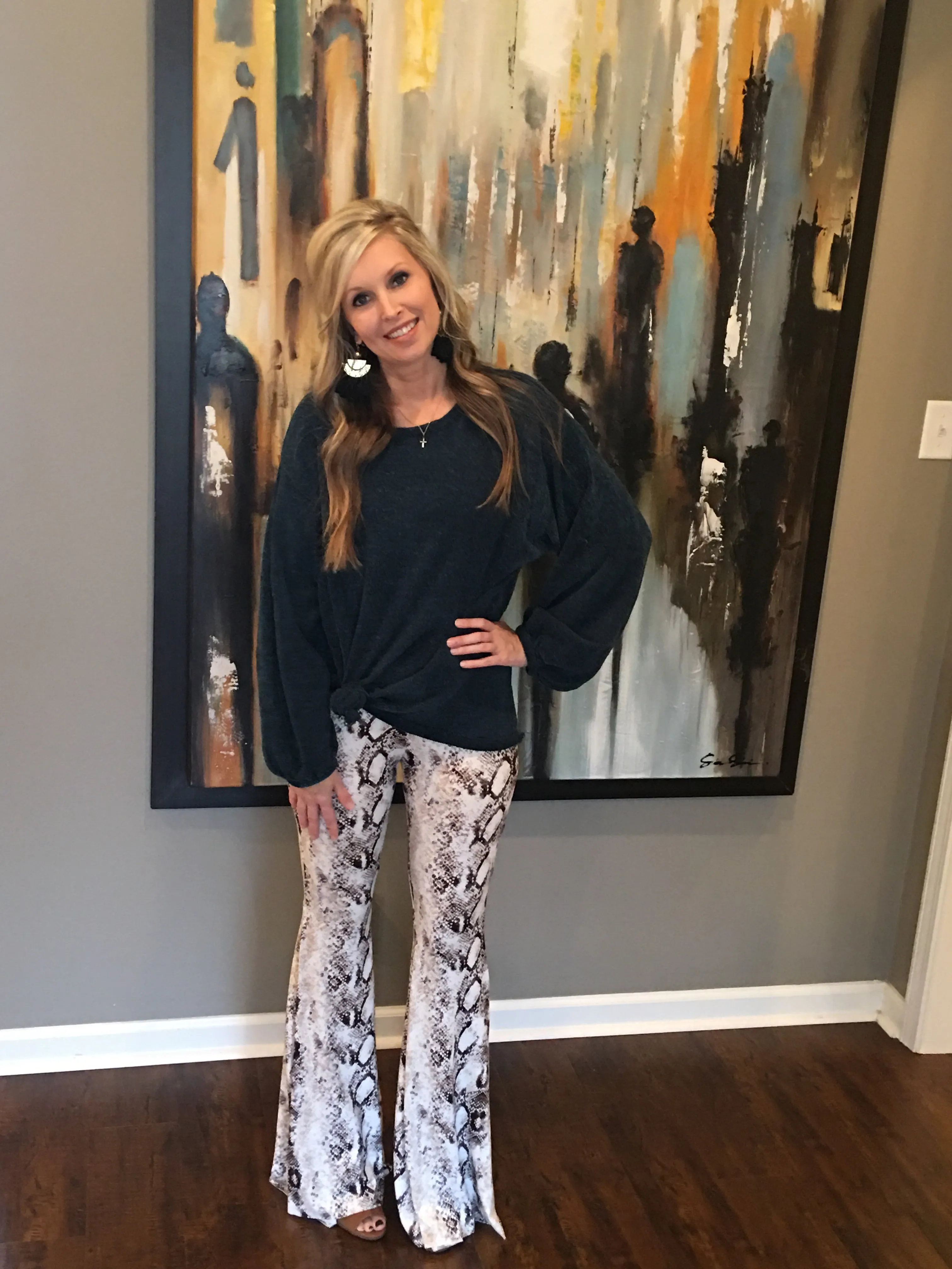 Chenille Puff Sleeve Sweater