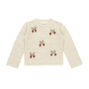 Cherry Crochet Pullover