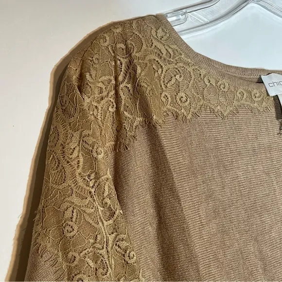 Chico's Amina Lace Sweater  size 4 is a xxl 20