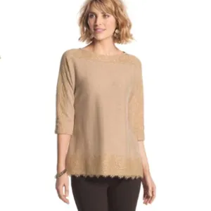 Chico's Amina Lace Sweater  size 4 is a xxl 20