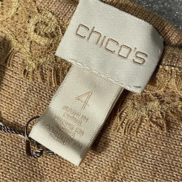 Chico's Amina Lace Sweater  size 4 is a xxl 20