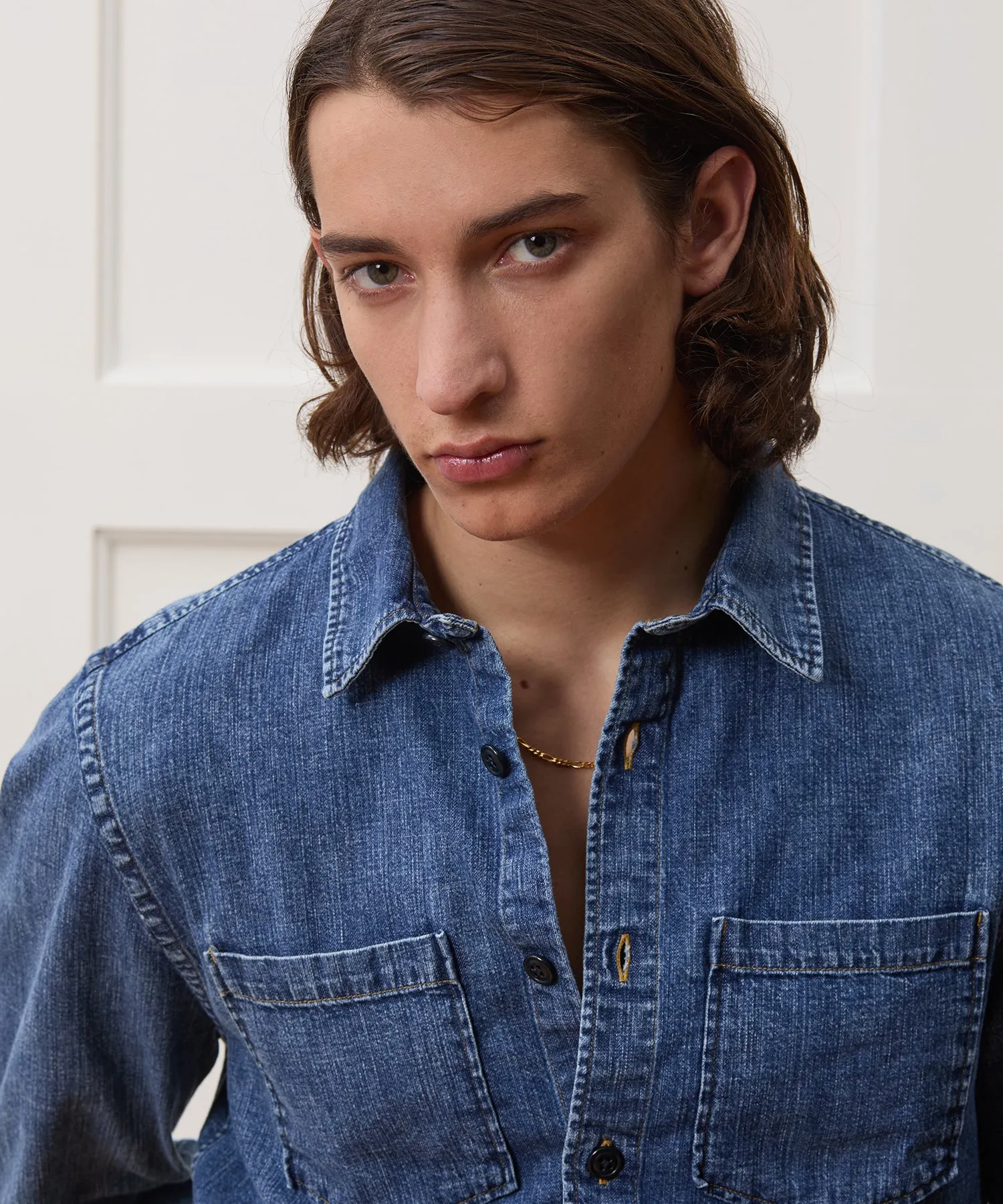 Classic Fit Italian Denim Overshirt