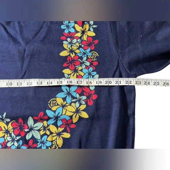 Clot Apparel Eguag flower lei sweater women’s pullover cotton crewneck navy‎ XL
