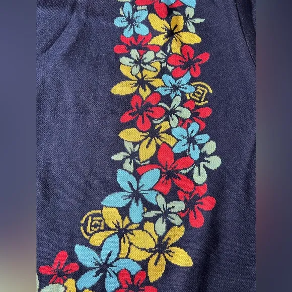 Clot Apparel Eguag flower lei sweater women’s pullover cotton crewneck navy‎ XL