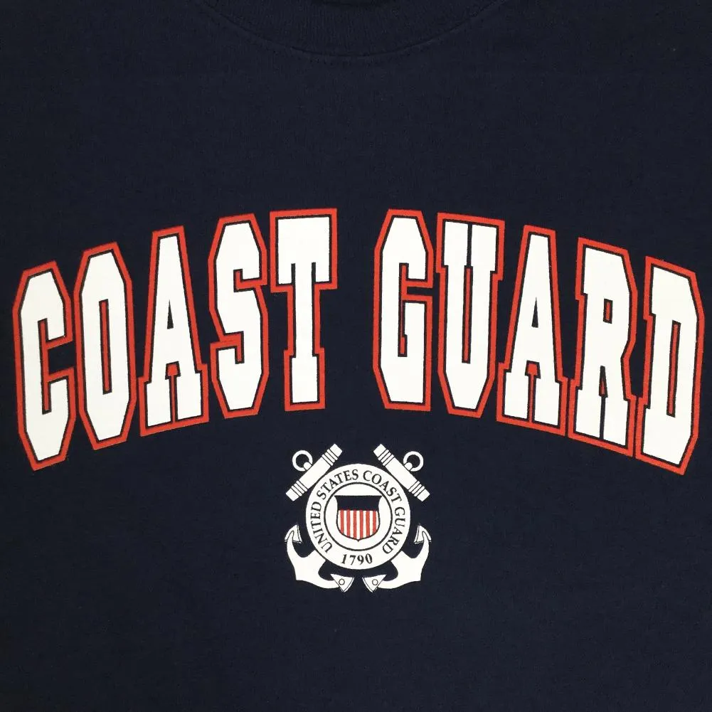 Coast Guard Arch Seal Long Sleeve T-Shirt (Navy)